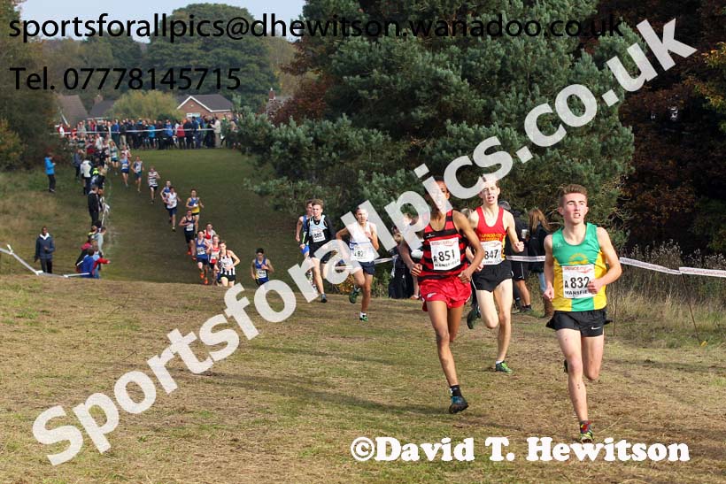 Boys under-15s, National Cross Country Relays, Berry Park, Mansfield. Photo: David T. Hewitson/Sports for All Pics